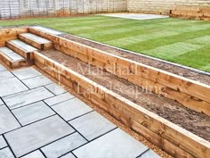 Horbury, Wakefield (Garden Landscaping Project 132) Retaining Wall Deck Ideas, 2 Level Yard Backyards, Two Level Retaining Wall, Small Hill Garden Ideas, Backyard With Levels Retaining Walls, Raised Level Garden, Raised Yard Retaining Walls, Garden Box Retaining Wall, Small Garden 2 Levels