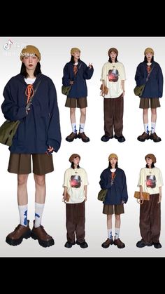 Dad Core Fashion, Tomboy Look, Vogue Editorial, Anime School, Cosplay Kawaii, Girl Cat, Japanese Kawaii, Bunny Girl