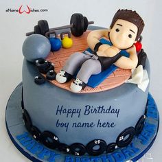 a birthday cake with a boy on it