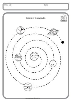 the solar system worksheet for kids to learn how to read and draw planets