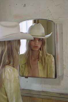 The Ridge - Ivory – Lack of Color Western Photoshoot, Western Photography, Western Film, Felt Cowboy Hats, Cowgirl Aesthetic, Lack Of Color, Vintage Cowgirl, Halo Style, Wearing A Hat