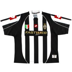 a black and white soccer jersey with the word fastieb on it's chest