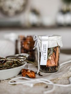 an instagram page with two jars of dried herbs