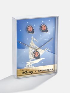 the disney x baublebar necklace has been designed to look like an angel