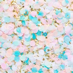 pastel pink, blue and gold confetti background