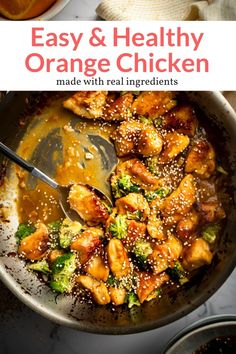 an easy and healthy orange chicken made with real ingredients