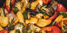 the vegetables are mixed together and ready to be cooked in the oven or on the grill