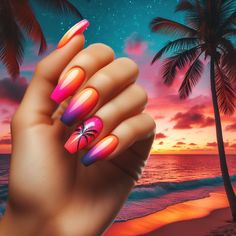 Trends Summer 2024, Mermaid Nail Art, Summer Nails 2024, Fruit Nail Art, Poolside Party, Minimalist Summer, Mermaid Nails, Different Fruits, Shades Of Teal