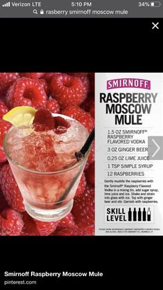 the raspberry moscow mule is ready to be served