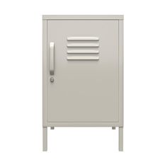 Shadwick 1 Door Metal Locker Style End Table - Taupe Locker Designs, Queer Eye, Loft Stil, Metal Lockers, Matching Furniture, Screws And Bolts, Side Table With Storage, Living Room Collections, Furniture Side Tables