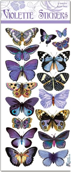 the butterflies are all different colors and sizes, but there is no image to describe