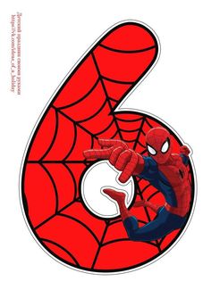 the number six is made up of spider - man