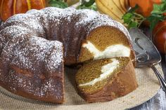 Pumpkin Cream Cheese Bundt Cake | MrFood.com Pumpkin Ricotta, Pumpkin Bundt Cake Recipes, Pumpkin Pound Cake, Pumpkin Bundt Cake, Bundt Cake Recipes, Italian Night, Torte Cupcake, Pumpkin Desserts