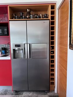 Ремонт Бытовой Техники Over Fridge Storage Ideas, Over Fridge Storage, Slim Bookshelf, Laundry Cupboard, Refrigerator Wall, Wine Kitchen, Fridge Storage, Carpentry Diy, Kitchen Refrigerator