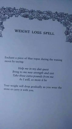 Weight Loss Witch Board, Under Your Spell, Magick Spells, Wiccan Spell Book, Witchcraft Spell Books, Witch Spell Book, Witch Spell