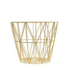 Ferm Living Wire Basket - Danish Design Large Wire Basket, Ceramic Soap Dispenser, Old Baskets, Rove Concepts, Blanket Basket, Foyer Decorating, Wire Basket, Iron Wire, Store Hours