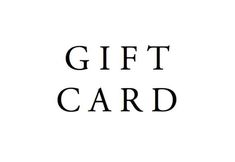 a black and white photo with the words gift card written in cursive font