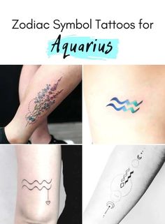 zodiac symbol tattoos for aquarius