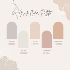 Color Pallete, Nude Canva Hex Codes, Feminine Color Palette, Blush Color Palette, Nude Colour, Hex Color, Beige Color Palette, Wedding Motifs