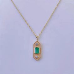 Art Deco Emerald Necklace, Vintage Style Emerald Pendant Necklace, Natural Green Emerald Pendant, Emerald Charm Necklace Gold, Emerald Gift Features: - Made to Order - Material: 925 Sterling Silver with 14K Gold Plated - Color: Yellow Gold - Stone: Natural Green Emerald - Ready to ship in 8 to 12 business days - Each order will be beautifully packaged for gift giving in a jewelry box. Thank you for your time on our store. Hope you like our designs. Find out more about us on: https://www.etsy.com/hk-en/shop/SusannaJewelryDesignReturn and Refund: We don't accept return and refund for solid gold orders and custom orders except for quality problems. For gold plated orders, 70% can be refunded if items are returned because of your personal reasons, 30% is kept for restocking fee. Art Deco Necklace Vintage, Art Deco Necklace Pendant, Vintage Emerald Necklace, Traditional Emerald Pendant Necklace, Art Deco Gold Emerald Jewelry, Art Deco Gold Jewelry With Emerald, Art Deco Emerald Jewelry In Gold, Art Deco Pendant Necklace As Gift, Gold Emerald Pendant Necklace With Jewels