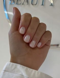 Natural Shaped Acrylic Nails, Natural Nails For Nurses, Shirt Natural Nails, Nurse Manicure, Square Nails Simple Design, Natural Color Acrylic Nails Short, Nursing School Nails, Short Sqovalnails Ideas, Nails For Labor And Delivery