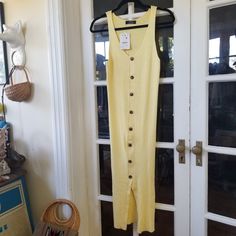 The Perfect, Ribbed, Midi Dress In A Creamy Buttercup Yellow. Super Stretchy & Soft! Perfect For Layering Under A Jean Jacket Or Leather Coat This Fall. Brand: Bershka Size: L Condition: Nwt - Brand New With Tags - Never Worn. Fabric: Make This Yours Today Before It's Gone & Be Sure To Check Out My Other Items, To Bundle Up A New Outfit For A Great Price! Measured Laying Flat- Bust, Pit To Pit: 13" Length: Pit Down: 35" Slit: 11" Let's Be Ig Friends - Follow Me @Turquoise_americana Bershka Dresses, Buttercup Yellow, Ribbed Midi Dress, Leather Coat, New Outfits, Jean Jacket, Layering, Follow Me, Midi Dress