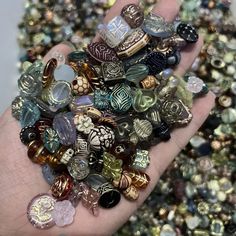 🌟 Create Your Own Vintage Baroque Beaded Bracelets! 🌟 #eBayStore #Beads #MixedLot #Fashion Glass Beads Aesthetic, Grunge Trinkets, Where To Get Beads, Beading Aesthetic, Persona Moodboard, Metal Trinkets, Homemade Beads, Bead Shopping, Goblin Hoard