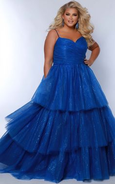 Sydneys Closet SC7392 Royal Plus Size Prom Dresses Long, Plus Size Ballgown, Royal Prom Dress, Royal Prom, Plus Size Ball Gown, Dreamy Night, Informal Dress, Ball Skirt, Blue Prom Dresses