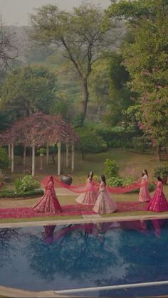 brides maids. girl power. bridal party. indian bride. Bride Entry, Bridesmaid Photoshoot, Bride Photos Poses, Wedding Background Decoration, Dream Wedding Decorations, Royalty Aesthetic