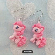 Cute Pink Unicorn Earrings Brand New Unicorn Character, Unicorn Earrings, Horse Earrings, Unicorn Horse, Cute Character, Kawaii Jewelry, Pink Unicorn, Drop Dangle Earrings, Cute Unicorn