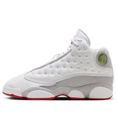 (GS) Air Jordan 13 Retro 'Wolf Grey' DJ3003-160 Air Jordan 13 Retro Women Outfit, Jordans 13, Birthday Shoes, Grey Jordans, Pretty Sneakers, Retro 13, Jordan 13 Shoes, Air Jordan 13 Retro, Jordan 13 Retro