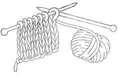 an image of two knitting needles and yarn