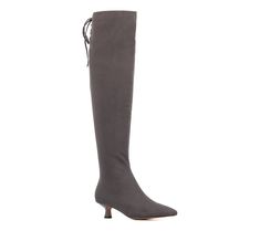 Trend we love: kitten heels! These sleek boots combine the trending heel style with a versatile streamlined silhouette. From New York & Company. Sleek Boots, Modern Black Knee-high Boots Medium Width, Burgundy Ankle-high Medium Width Boots, Trending Heels, Tall Boots, Kitten Heels, Fashion Shoes, Shoe Boots, Sleek