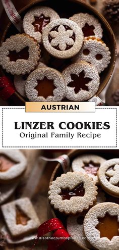 Introduce your palate to these super soft, melt-in-your-mouth Austrian Linzer Cookies. Dive into the time-honored family recipe that brings authentic Austrian flavors right into your kitchen. Linzer Cookies With Almond Flour, Linzer Cookies Recipe Without Almond Flour, German Christmas Biscuits Recipe, German Linzer Cookies, Linder Cookies Recipe, Christmas Cookies Linzer, Strawberry Linzer Cookies, Linzer Tart Cookies Recipe, Austrian Linzer Cookies