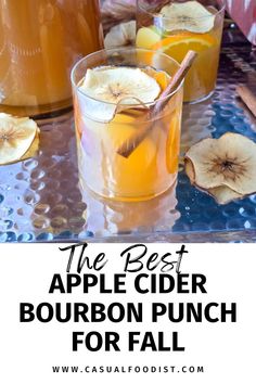 the best apple cider bourbon punch for fall