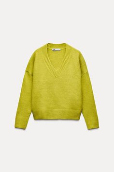 SOFT KNIT SWEATER - Lime green | ZARA United States Chartreuse Sweater, Light Grey Leggings, Teacher Fits, 2024 Wishlist, Trench Coat Dress, Waistcoat Dress, Cardigan Sweater Dress, Leather Shirt, Red Line