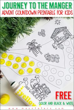 a printable christmas activity for kids to color