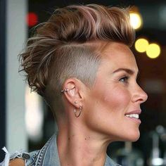 46 Cute Short Haircuts for Short Hair in 2024 Short Hairstyles For Short Hair, Short Haircut Inspiration, Short Curly Bob Haircuts, Curly Bob Haircuts, Short Hair Mohawk, Haircuts For Short Hair, Haircuts For Ladies, Pixie Haircut Styles, Short Shaved Hairstyles