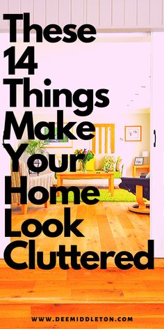 there are four things to make your home look cluttered in this postcard design