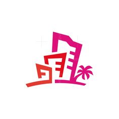 the logo for f2f is shown in pink and red letters on a white background