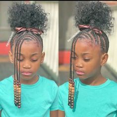 Black Baby Girl Hairstyles, Black Kids Braids Hairstyles, Kids Style Hair, Cute Toddler Hairstyles, Kids Hairstyle, Short Box Braids Hairstyles, Kids Braids, Lil Girl Hairstyles, Girl Hairstyle