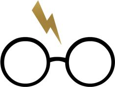 a harry potter glasses with lightning bolt on it