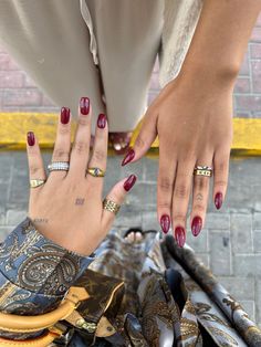 Red Gel Nails, Cherry Wine, Red Acrylic Nails