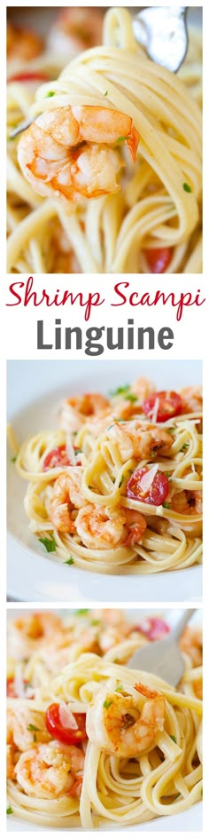 shrimp scampa linguinne is an easy and delicious pasta dish