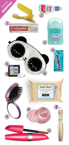 various items that include toothpaste, eyeliners and makeup