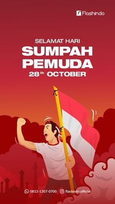 the poster for selamat har sumpah pemuda, 28 october