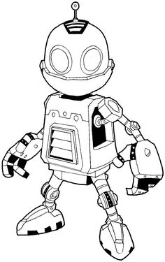 a cartoon robot holding a baseball glove and ball in his hand, with the caption's name on it