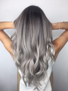 Ash Grey Hair, Grey Ombre Hair, Bold Hair Color, Balayage Blonde, Pinterest Hair, Ombre Hair Color