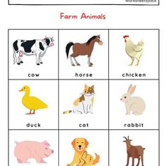 farm animals worksheet for kids to learn how to write and draw their names