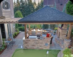 Backyard Detached Patio, Outdoor Living Rooms On A Budget, Pavilion Ideas Backyard, Outdoor Dining Patio Ideas, Detached Covered Patio Ideas, Covered Patios Attached To House, Patio Living Space, Patio Pavilion, Backyard Entertaining Area